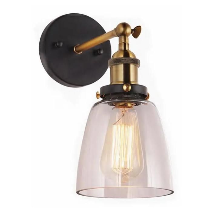 Diday Applique Murale Industrielle VintageE27 Lampe Murale Abat-jour en Verre Designe Edison Style Nordique pour Salon Couloir