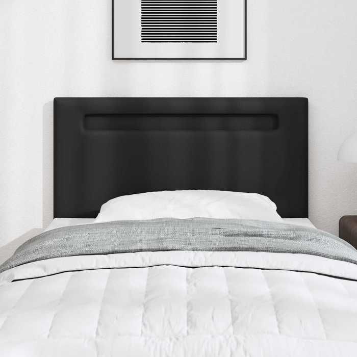 vidaXL Tête de lit LED Noir 90 cm Cuir synthétique 42007293