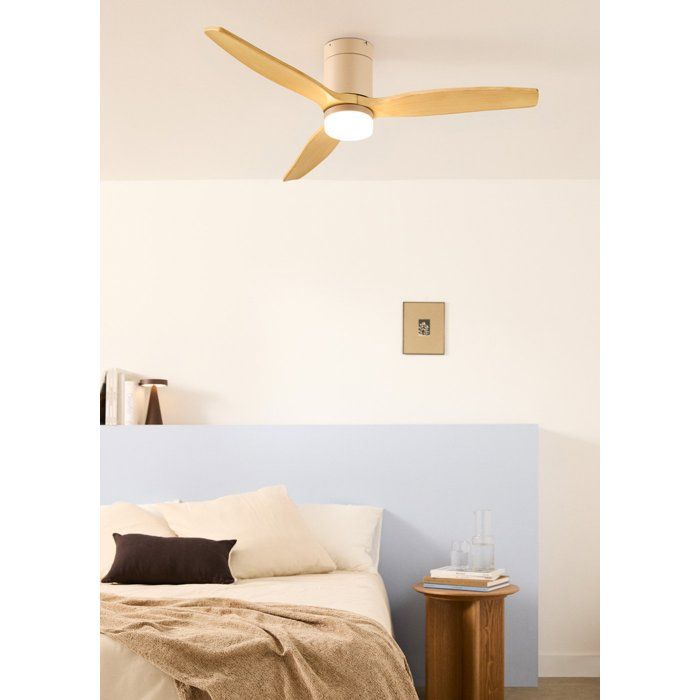 Ventilateur de plafond - Create - Avec lumière - Silencieux - Ø132cm - Sable/Effet bois clair - Create