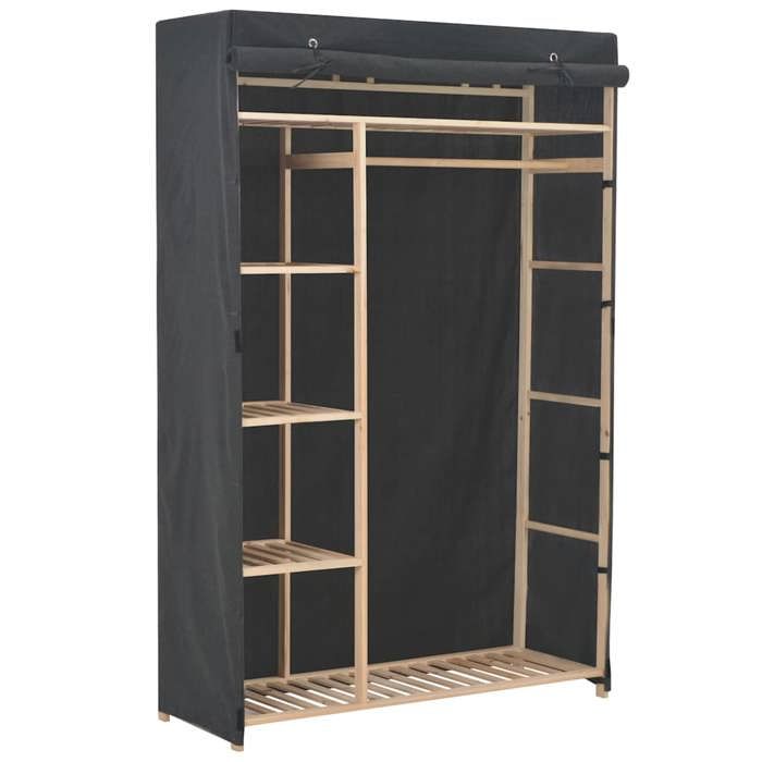 Garde-robe - vidaXL - Gris - 110x40x170 cm - Tissu - 5 étagères