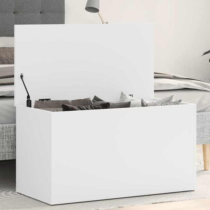 En soldes - Boîte de rangement de jardinCabinet de Rangement - Coffre pour balcon Blanc 84x42x46cm - Bois dingénierie 8_5464694