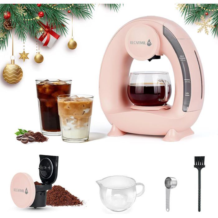 1 Machine à café Réservoir 240 ml Infusion rapide Café moulu Usage domestique - Vitdipy