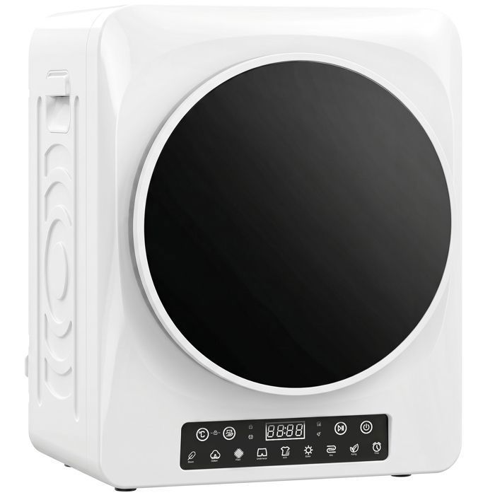 Sèche-Linge Compact à Évacuation 1000W - Blanc - Avec Modes ECO Extra Sec Minuterie et Température Réglable - Napasa