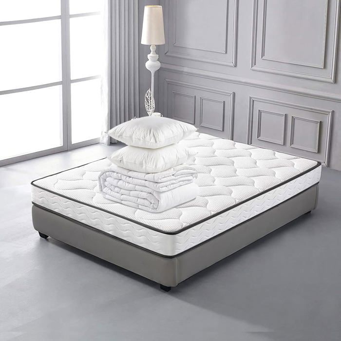 IZTOSS Luxe Pack Matelas Mémoire de Forme 140x190   1 Couette 240x220   2 Oreillers 60x60