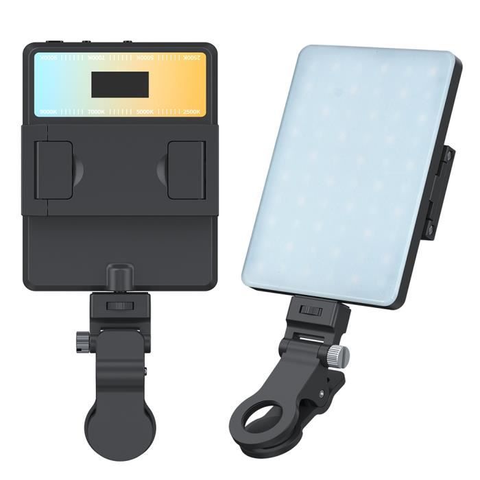 Lampe Selfie LED 108 Perles Avec Clip Pour Téléphone - 2000mAh, 3 Modes De Lumière, Réglable 3000K-6000K, Pour Vlog, Live, Vidéos, Ordinateur