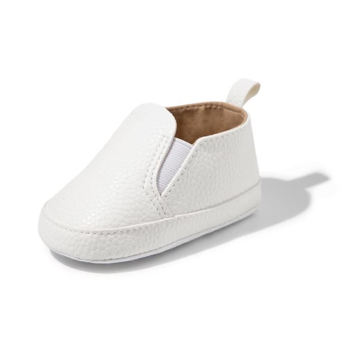 Couleur Blanc taille 7 12 mois Chaussures de b b en cuir PU et