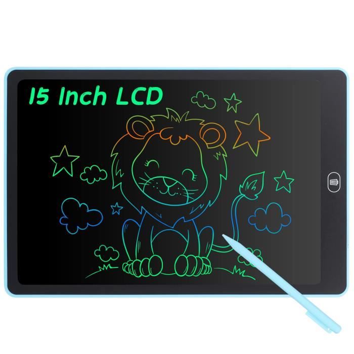 Tablette LCD 16 Pouces – Ardoise Magique Colorée – Jouet Éducatif Écologique – 3-12 Ans – Cadeau Anniversaire Noël