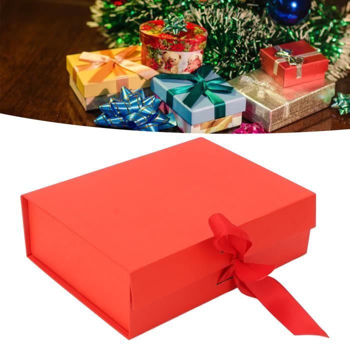 Coffret Cadeau Pliable Et Réutilisable – En Carton Robuste, Avec Ruban Amovible – Blanc, Idéal Pour Saint-Valentin, Anniversaires, Fêtes