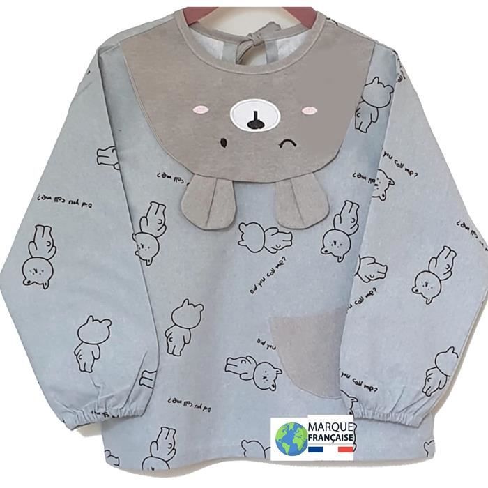 Tablier Bavoir Bebe Enfant Peinture Cuisine Manches Longues Bavoirs Integral Bebe Tissu Coton Impermeable Waterproof E 12 Cdiscount Puericulture Eveil Bebe