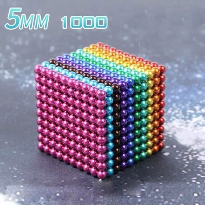 1000pcs 5mm Jeu De Billes Magntiques Aimant Magique Cube Jouet De