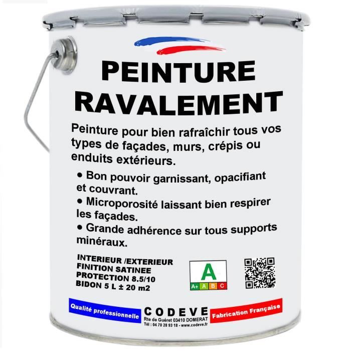 Peinture Ravalement - Pot 5 L - Codeve Bois - 1014 - Ivoire