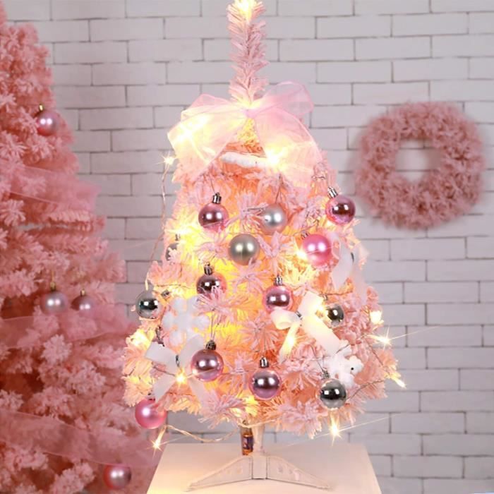 Mini Sapin De Noël Artificiel Décoré - Avec Nœuds, Pommes De Pin - Décoration De Table Maison/Bureau - Taille Compacte - 3