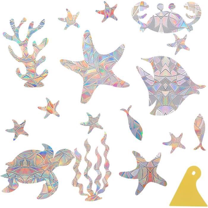 Colorful Sun Catcher Window Sticker, Anti-collision Glass Sticker Home Decoration, Rainbow Prism Laser Electrostatic Adsorption Film | SHEIN A