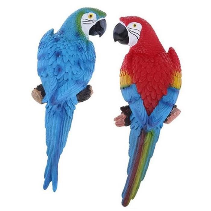 une paire de perroquets comme des oiseaux vivants decores en resine modele animalier statue bricolage flow004 cdiscount maison
