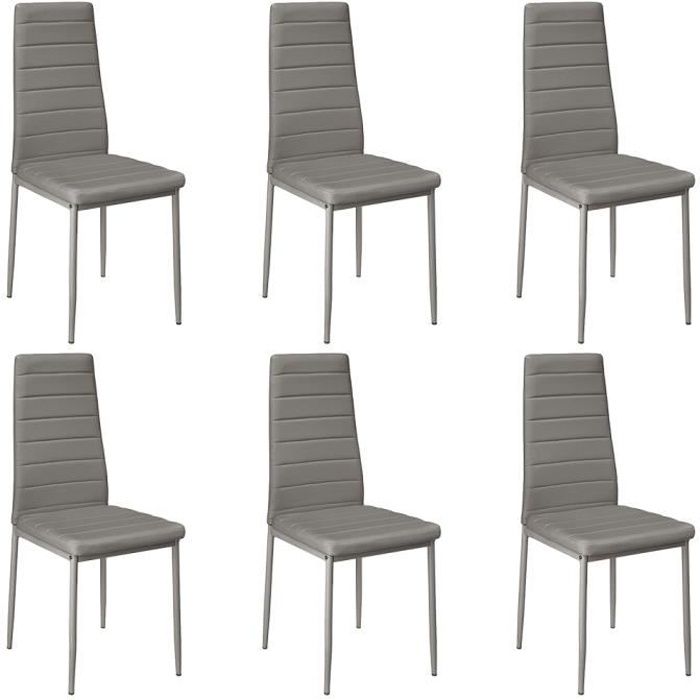 FASIKE Lot de 6 Chaises de Cuisine Siège Rembourré Confortable, Chaises