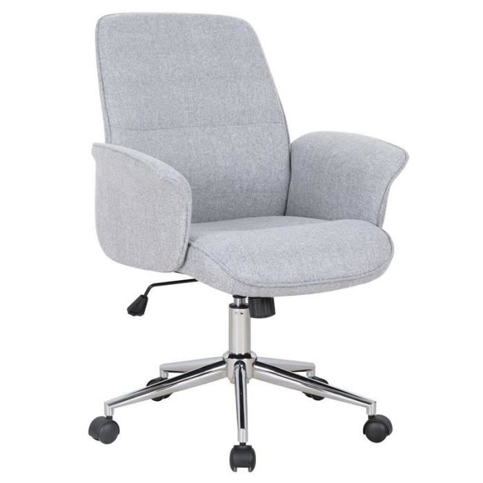 Chaise de bureau Jary Grise  Cdiscount Maison