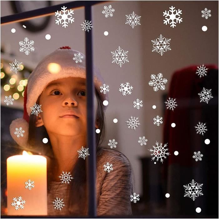 228 Pcs Flocons de Neige NoëL Autocollant, Autocollants