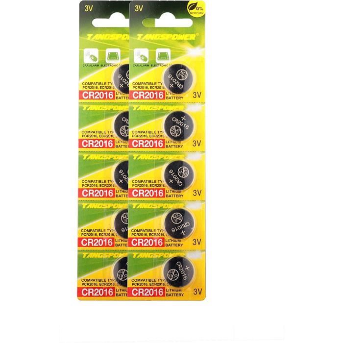 Pile Bouton Rechargeable LIR2016 3.6V Lithium - Remplacement Pour CR2016, 1 Unité