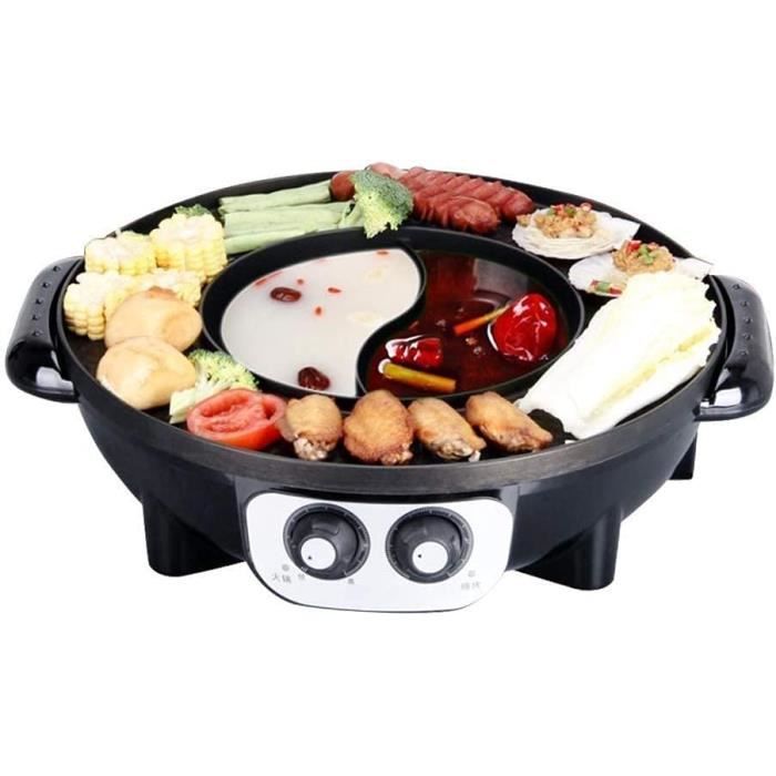 Grill Électrique Pot Chaud Intérieur, Grill Multifonctionnel avec