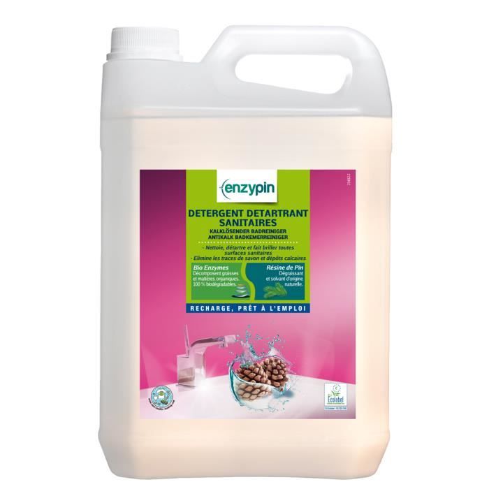 Enzypin detergent detartrant sanitaires/5l - le vrai actionpin - Produits d'entretien / Entretien sanitaire
