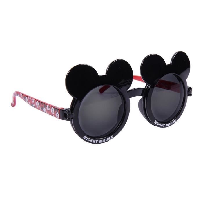 Lunettes de soleil 3D enfant garçon Mickey Disney Noir/rouge 3/8ans