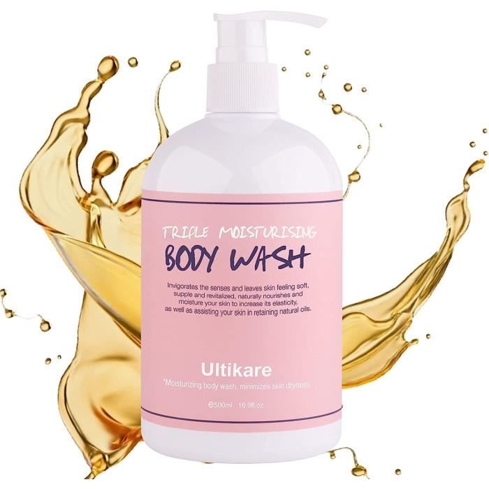 Gel Douche, Body Wash Huile D'Triple Hydratation Nutritif Peau Sensible