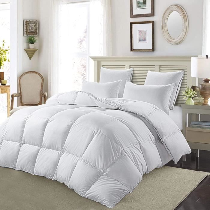Laine Couette taille unique 135 x 200 cm 1 oreiller 10.5 Tog Poids Léger Laine Couette taille unique 135 x 200 cm 1 oreiller 10.5 Tog Poids Léger