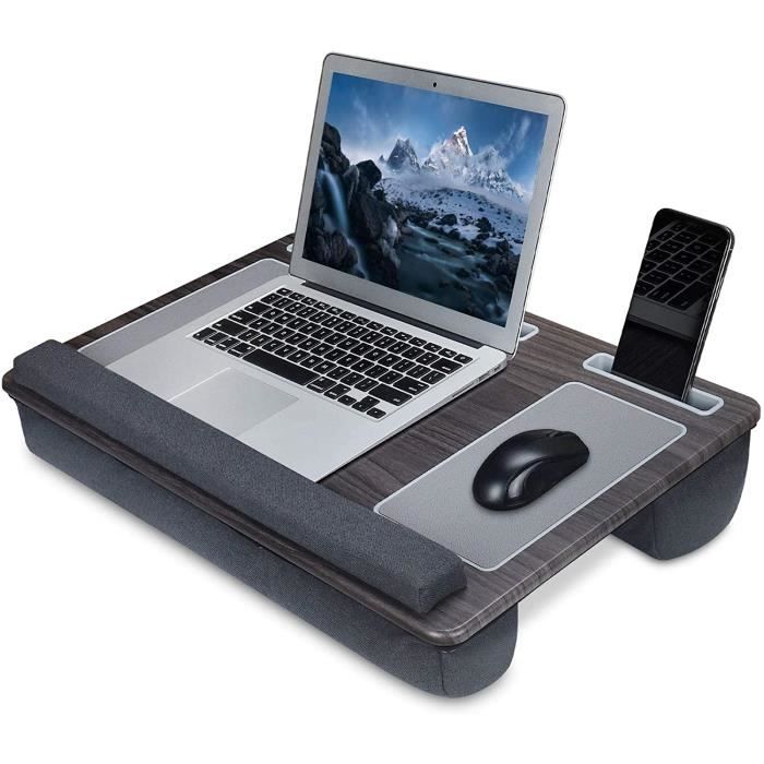 BUREAU Table multifonctionnelle pliante r/églable pour ordinateur portable multifonctions avec porte-gobelets et plateau de rangement pour stylos TV PLATEAU DE D/ÉTENTE POUR ORDINATEUR PORTABLE