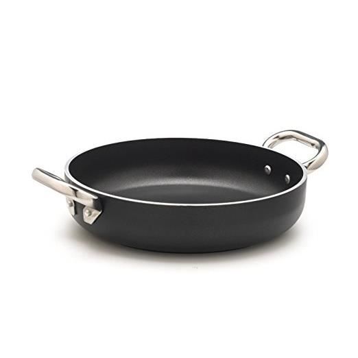 Pentole Agnelli alblack Casserole en Aluminium Fond Induction de 10/ mm 20/ cm /épaisseur 5/ mm Noir avec 2/ anses en Acier Inoxydable