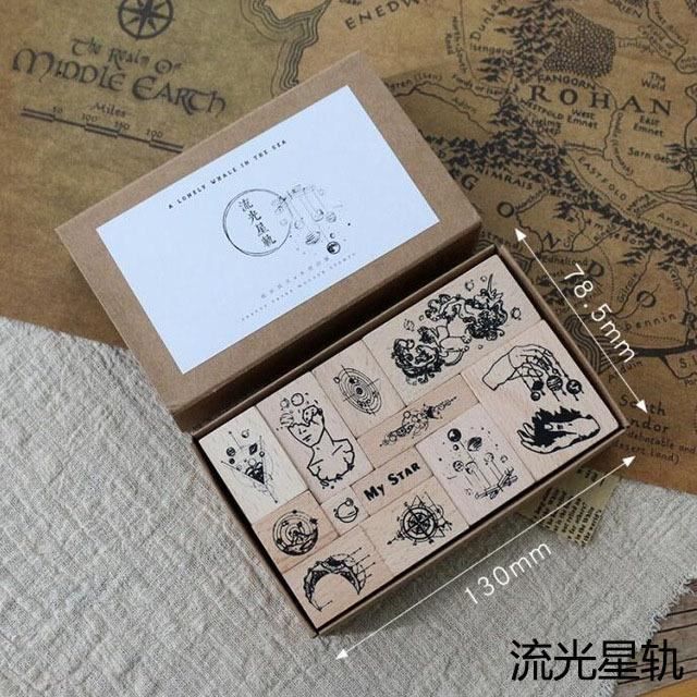 MagiDeal 25 pièces Tampon en Bois et en Caoutchouc, tampons en Bois, Projet de Bricolage avec étui de Rangement, Artisanat d'art, Ensemble de tampons pour, Météo