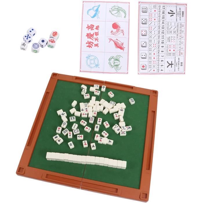 Jeu De Mahjong Japonais Marushin Kinryu - Dragon Or Sur Fond Noir, Avec étui