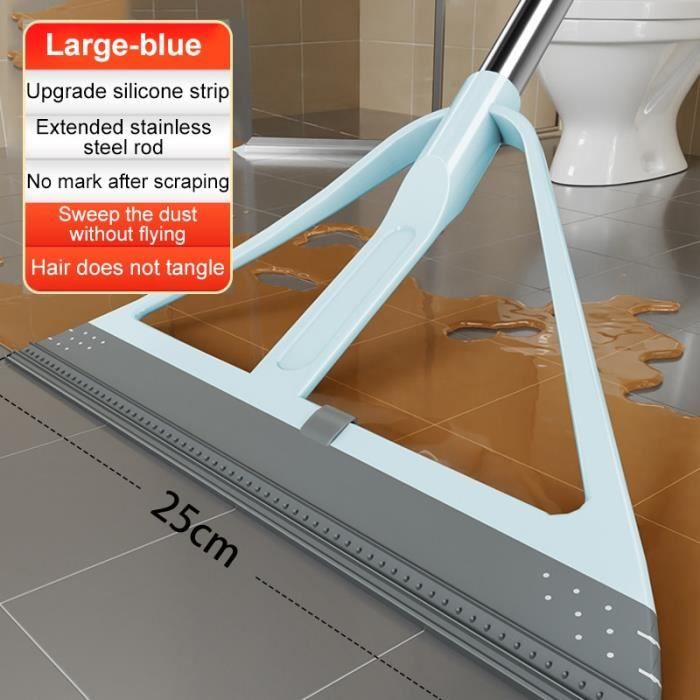 Balai Magique Multifonction 4 En 1 - Raclette, Balai, Collecteur De Cheveux, Nettoyant Sols, Réglable 58-94 Cm