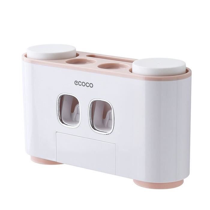 Distributeur De Dentifrice Automatique Mural Sans Perçage - Blanc, Hygiénique, Avec Porte-brosse, Pour Salle De Bain - 2