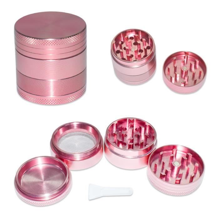 DCOU Moulin à épices Nouveau Design Premium 6 Cm 4 Pieces Moulin à Herbes Avec D