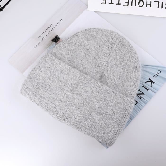 Bonnet Femme Chunky Tricoté Main, Hiver, Chaud, Beige (neuf Sans étiquette), Marque HaT