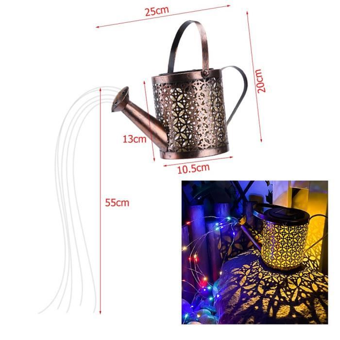 VAG Lumière De Lanterne De Bouilloire Suspendue -L'Arrosoir Solaire Allume La Lampe De Lanterne