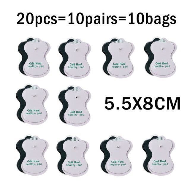 20p 5.5x8 Coussinets en gel conducteur, 10-20 pièces, électrodes tens, masseur thérapeutique d'acupuncture, s