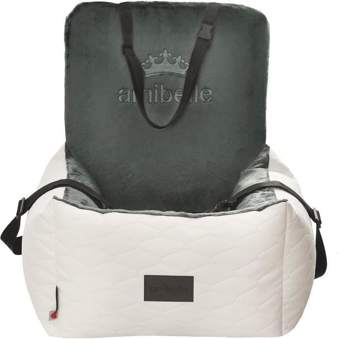 Comparer les prix de Siège auto pour chien, siège auto pour chat, siège de transport, blanc, 55 x 55 x 25 cm, cuir artificiel, matière pelucheuse