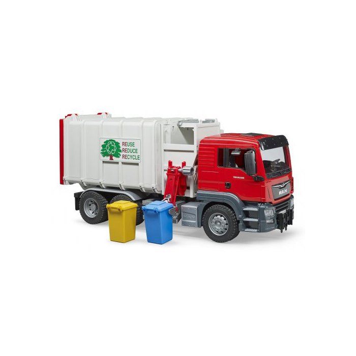 Bruder - MACK Granite Camion à ordures avec chargeur latéral - Véhicules
