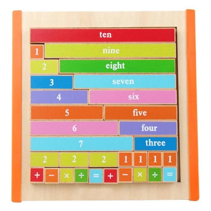 Boulier En Bois éducatif Montessori - Jouet Mathématique Pour Enfants, Perles Colorées Pour Apprendre à Compter