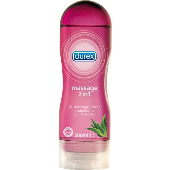 Gel De Massage Et Lubrifiant Durex Aloe Vera 200 Ml - Base Eau, Transparent