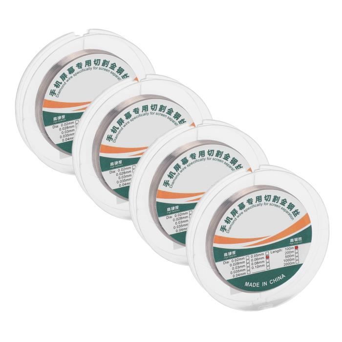 Fil De Coupe En Molybdène Pour Réparation D'écrans LCD - 0,025 Mm X 100 M Avec Poignée | Outil De Séparation Pour Téléphone Et Tablette | Professionnel Et Précis