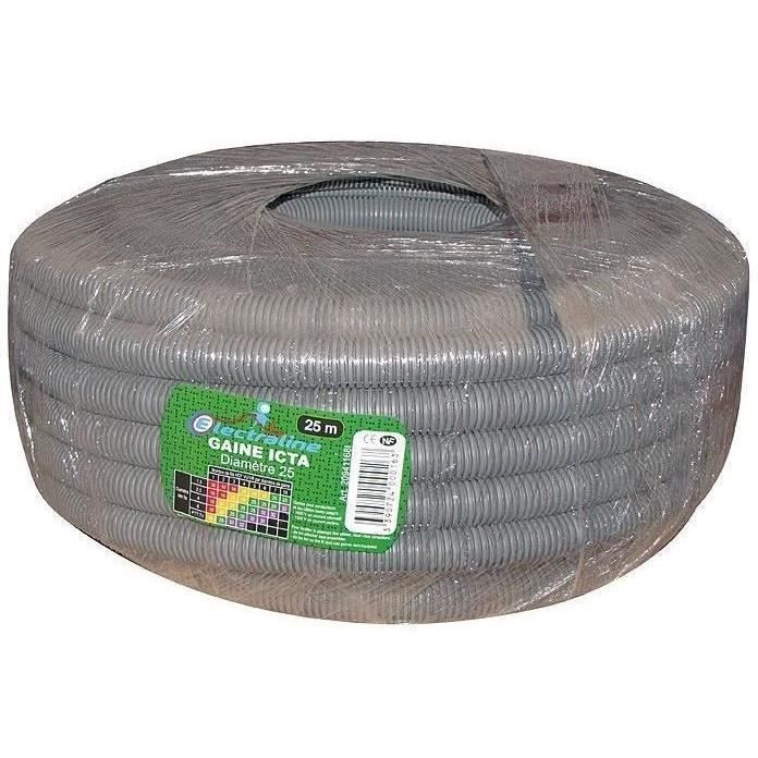 Gaine ICTA avec tirefil - 25 mm² - 25 m - gris