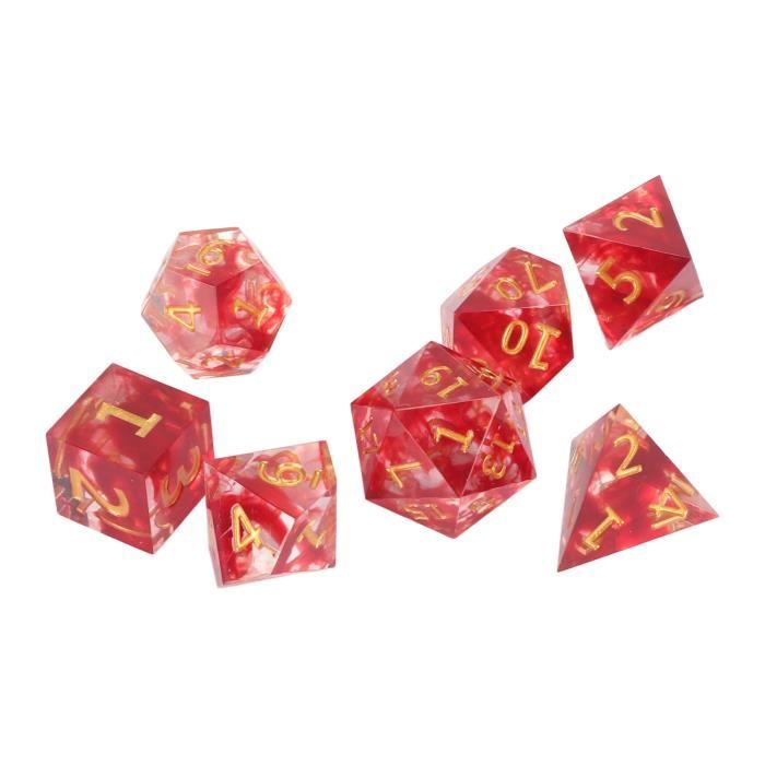 Jeu De 7 Dés Polyédriques En Métal (alloy) - Pour Jeux MDG, MTG, RPG - Taille 16 Mm - Neuf
