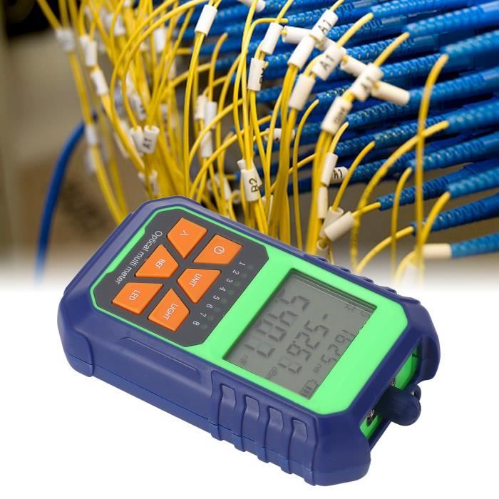 Nimomo Compteur De Puissance à Fibre Optique, Testeur De Câbles à Fibres Optiques Photometre Fibre Optique Avec Caché Testeur Rj45, Compteur De Puissance Optique Testeur Fibre Optique, -70 à 10 Dbm