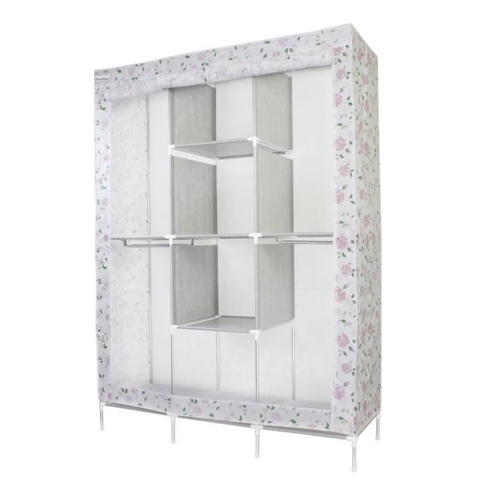 Finether Armoire Penderie Avec Housse En Tissu A 3 Portes Achat
