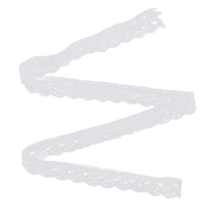 Ruban De Dentelle Coton Beige 20 Mètres - Largeur 2 Cm, Pour Décoration Vêtements Et DIY