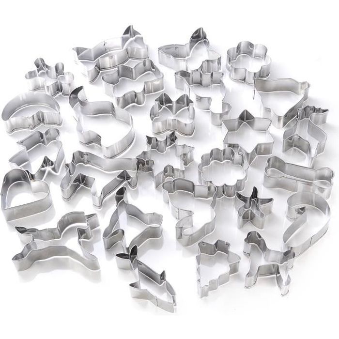 Gwhole Lot De 26 Emporte Pieces En Acier Inoxydable Pour Decoration De Gateau Fondant Biscuit Cookie Patisserie Cdiscount Maison