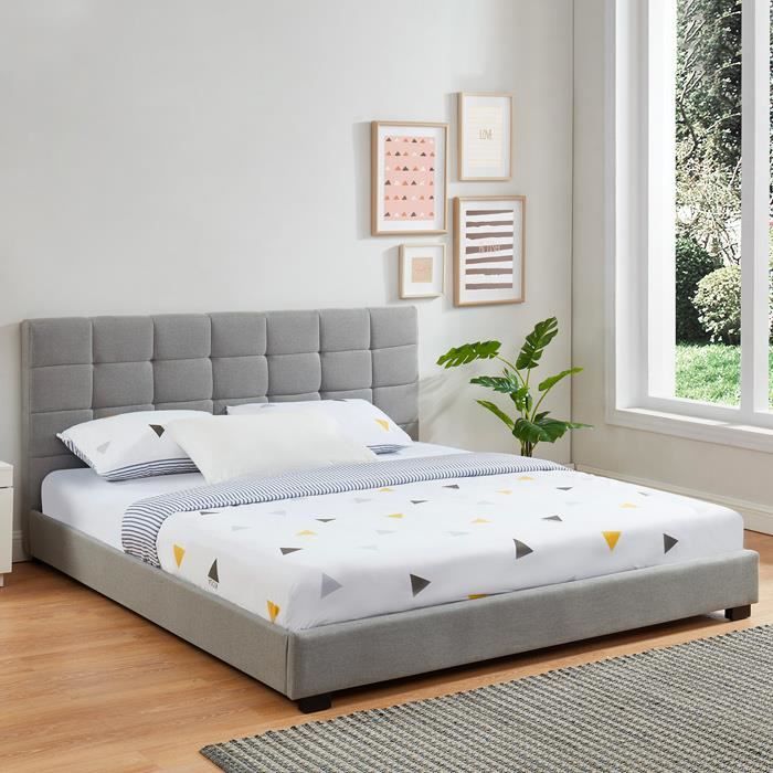 Tete De Lit Capitonnee Xxl Sommier Avec Tete De Lit 180x200 Achat Vente Pas Cher