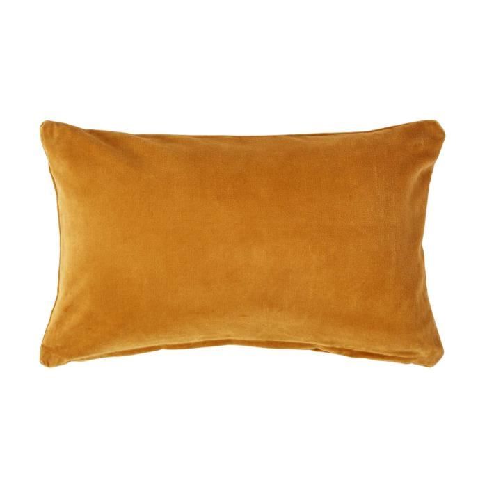 Housse de coussin en velours Jaune moutarde 30 x 50 cm Housse de coussin en velours Jaune moutarde 30 x 50 cm